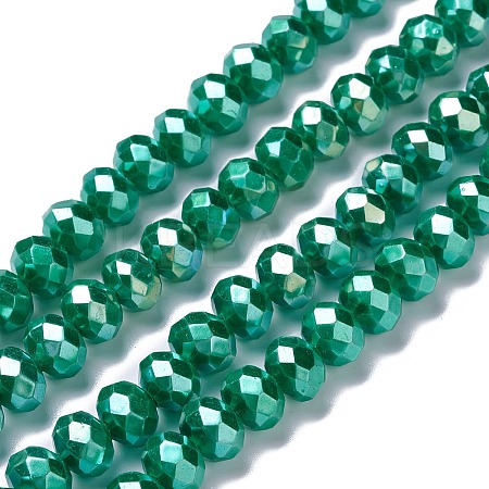 Opaque Glass Beads Strands GLAA-H022-01A-08-1
