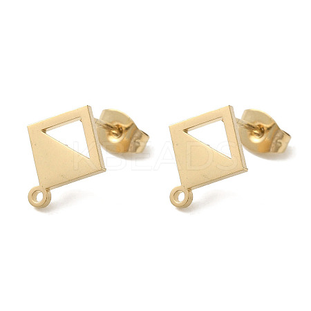 Ion Plating(IP) 304 Stainless Steel Stud Earring Findings STAS-I206-85G-1