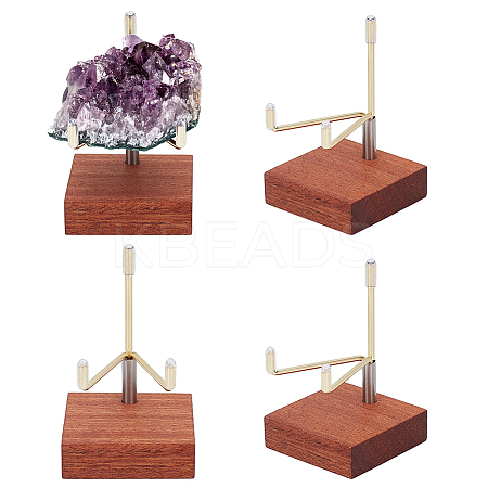Adjustable Iron Mineral Display Holder with Square Base ODIS-WH0081-03A-1