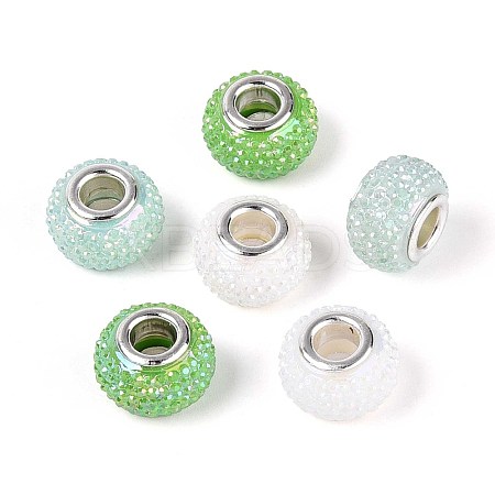 Large Hole Resin Rhinestone European Beads OPDL-T003-01E-1