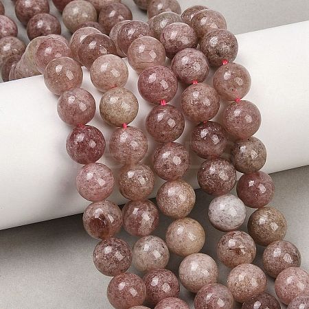 Natural Strawberry Quartz Beads Strands G-H350-A01-10mm-1