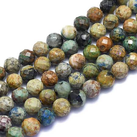 Natural Chrysocolla Beads Strands G-K310-A16-10mm-1
