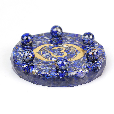 Resin Chakra Round Display Decoration PW-WG65353-02-1