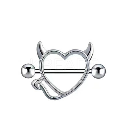 304 Stainless Steel Rhinestone Nipple Rings WGC7CE7-17-1