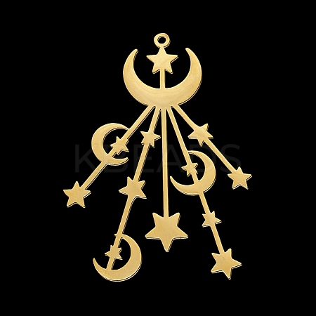 201 Stainless Steel Big Pendants STAS-S105-LA355-2-1