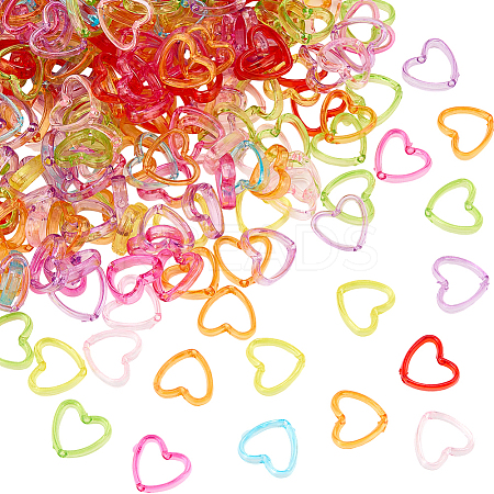 300Pcs Transparent Acrylic Bead Frames TACR-SP0001-31-1
