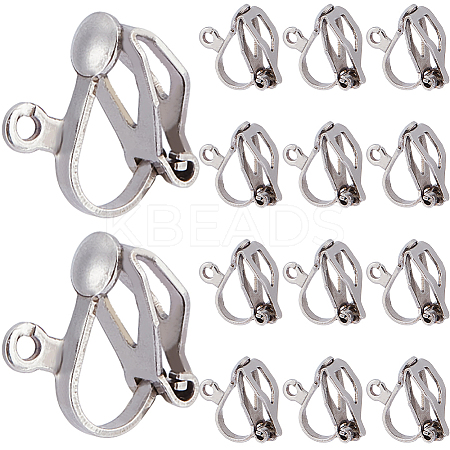 80Pcs 304 Stainless Steel Clip-on Earring Findings STAS-SP0001-25P-1
