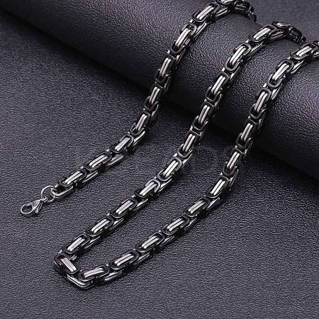 Stainless Steel Byzantine Chains Necklaces for Men FS-WG56795-161-1