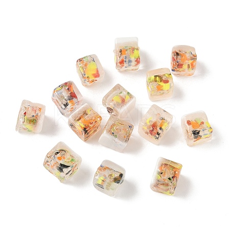 Baking Paint Handmade Gold Sand Lampwork Beads LAMP-P072-01A-01-1