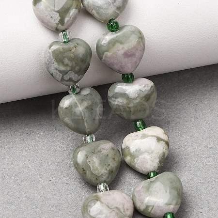 Natural Peace Jade Beads Strands G-B022-31C-01-1