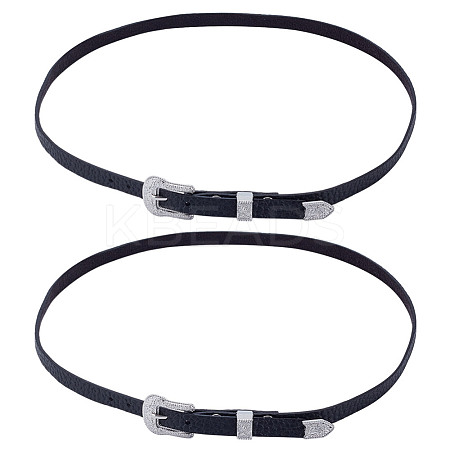 2Pcs Leather Hat Bands for Hat Accessories FIND-HY0004-82-1