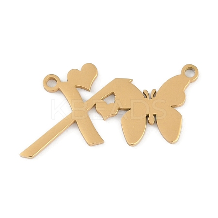 304 Stainless Steel Pendants STAS-L279-002G-X-1