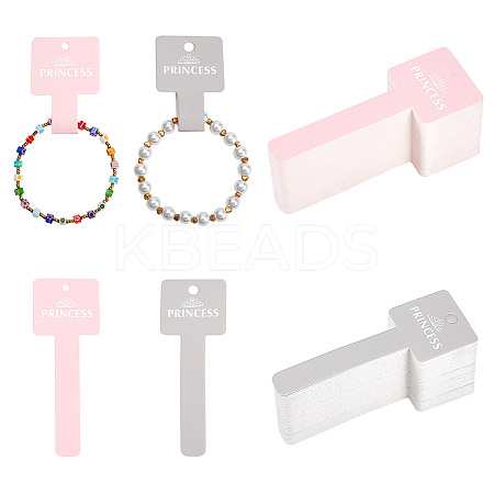 200Pcs 2 Colors Paper Hair Clip Display Cards CDIS-NB0001-35-1