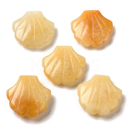Natural Topaz Jade Carved Healing Shell Figurines G-K353-03I-1