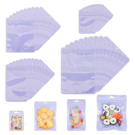 40Pcs 4 Styles Rectangle Plastic Yin-Yang Resealable Packaging Bags ABAG-TA0001-23B-1
