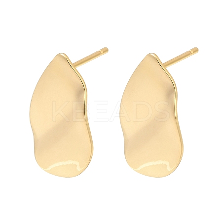 Brass Stud Earring Findings KK-P340-19G-1