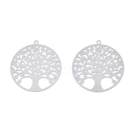 Non-Tarnish 201 Stainless Steel Filigree Pendants STAS-S118-045-1