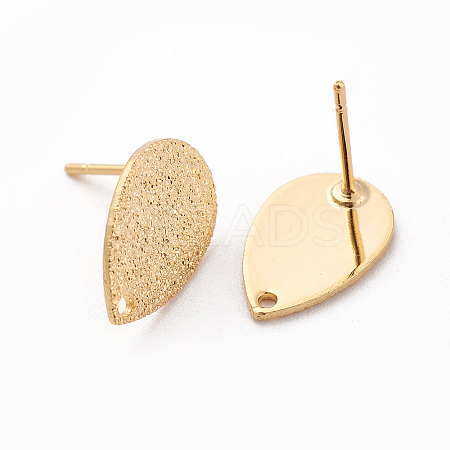 Brass Stud Earring Findings X-KK-N186-62G-1