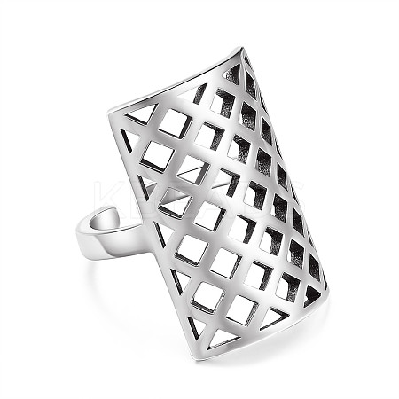925 Sterling Silver Mesh Cuff Rings JR796A-1