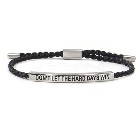 DON'T LET THE HARD DAYS WIN 304 Stainless Steel Charm Motivational Quote Bracelets FG5463-3-1