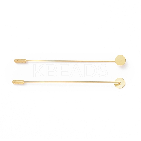 Brass Lapel Pin Base Settings X-KK-I693-02E-G-1