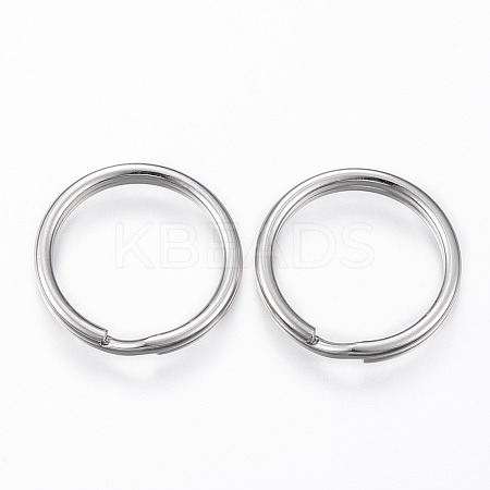 Tarnish Resistant 304 Stainless Steel Split Key Rings STAS-P178-1.0x20mm-P-1