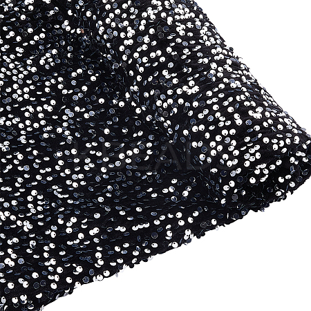 2Yards PET Paillette Velvet Fabric AJEW-DC0001-87A-1