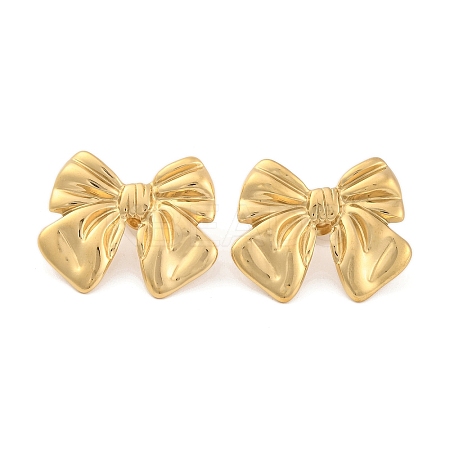Ion Plating(IP) 304 Stainless Steel Stud Earrings for Women EJEW-N054-05G-1