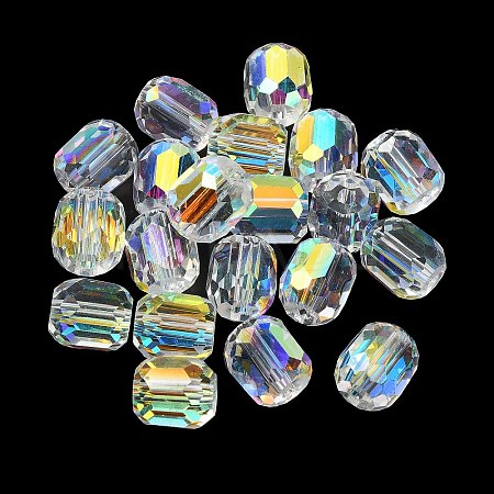 AB Color Plated Glass Beads GLAA-F108-12B-15-1