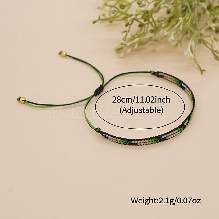 Bohemian Glass Seed Beads Braided Bead Bracelets TT0966-1