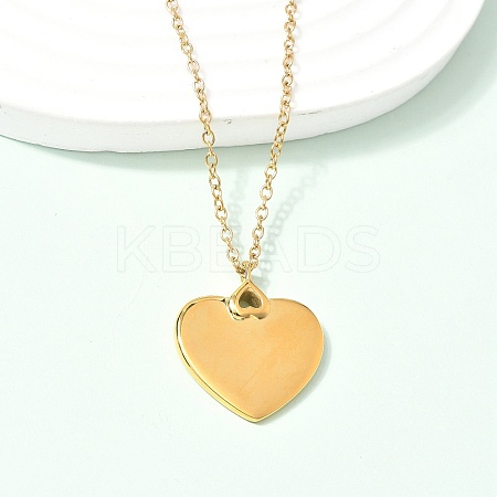 304 Stainless Steel Pendant Necklaces for Women NJEW-U040-02C-G-1