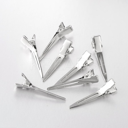 Platinum Plated Jewelry DIY Iron Alligator Hair Clip Findings X-E524Y-1