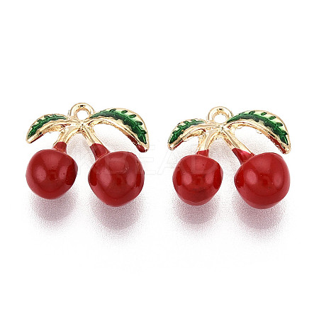Alloy Enamel Charms ENAM-N062-07KCG-1
