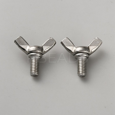 304 Stainless Steel Butterfly Wing Nut Screws DIY-WH0888-481A-P-1