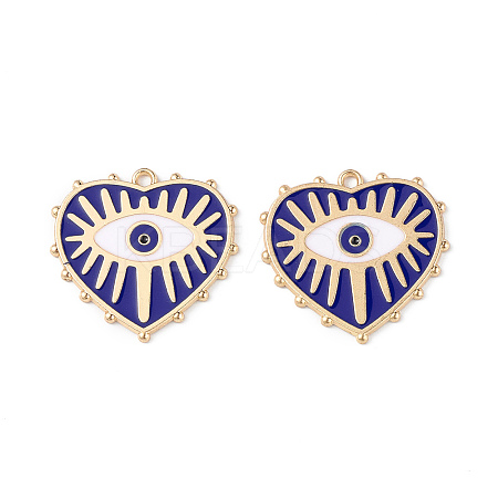 Rack Plating Alloy Enamel Pendants ENAM-K067-05E-1