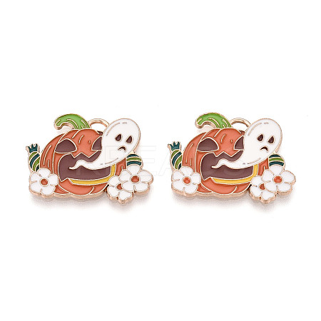 Halloween Theme Alloy and Enamel Pendants PALLOY-T093-04-1