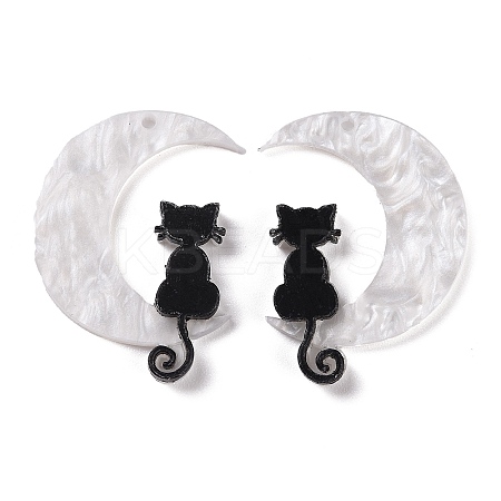 Halloween Printed Acrylic Pendants MACR-M021-01-1-1