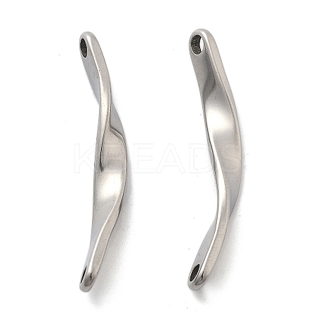 Anti-Tarnish 202 Stainless Steel Connector Charms STAS-R138-01P-1