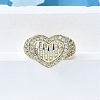 Brass Micro Pave Clear Cubic Zirconia Cuff Rings for Women RJEW-G347-01G-3