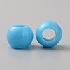 Acrylic European Beads MACR-WH0007-100C-2