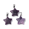 Natural Lepidolite Pendants G-B127-12P-07-A-1