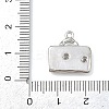 Brass Micro Pave Clear Cubic Zirconia Pendants KK-G545-01P-3
