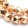 Electroplate Non-magnetic Synthetic Hematite Beads Strands G-L485-07B-LG-2