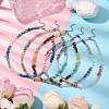 Natural Rose Quartz & Quartz Crystal & Amethyst & Howlite & Apatite & Carnelian & Citrine & Tiger Eye & Green Aventurine Chip Beaded Necklaces NJEW-JN05099-2