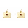 Brass Enamel Charms KK-P338-31G-01-1