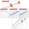 Stainless Steel Drain Clog Remover Tool TOOL-WH0129-92-3