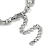 Anti-Tarnish 304 Stainless Steel Oval Link Chain Anklets AJEW-A057-05P-3