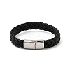 Braided Microfiber Leather Cord Bracelets for Men BJEW-Z081-13P-02-4
