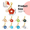 16Pcs 8 Colors Acrylic Flower Pendant Locking Stitch Markers HJEW-TA0001-19-2