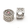 Rack Plating Alloy Rhinestone European Beads PALLOY-P289-52P-01-1